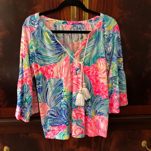 Lilly Pulitzer Tops - Lilly Pulitzer Del Lago Tunic Multi Beach Please